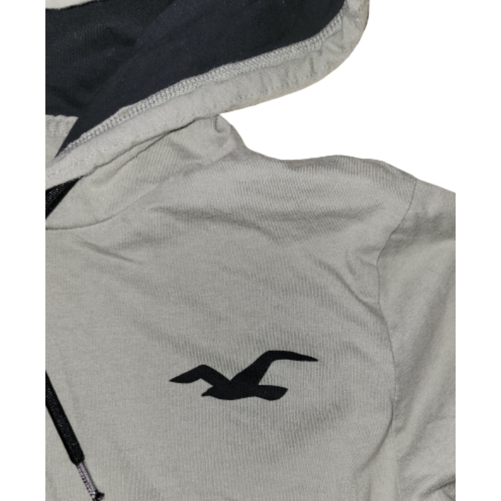 Hollister Mens Pullover TShirt Hoodie Sage/Army Green Long Sleeve Small - Picture 6 of 11